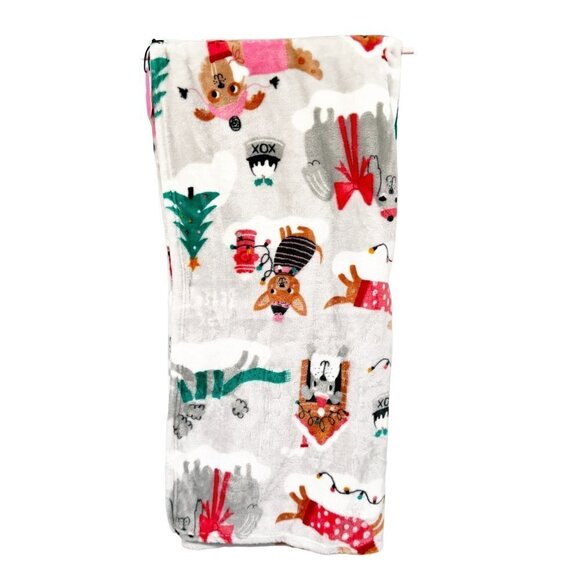 Betsey Johnson Other - Betsey Johnson Christmas Holiday Dog Snow Day Soft Plush Throw Blanket